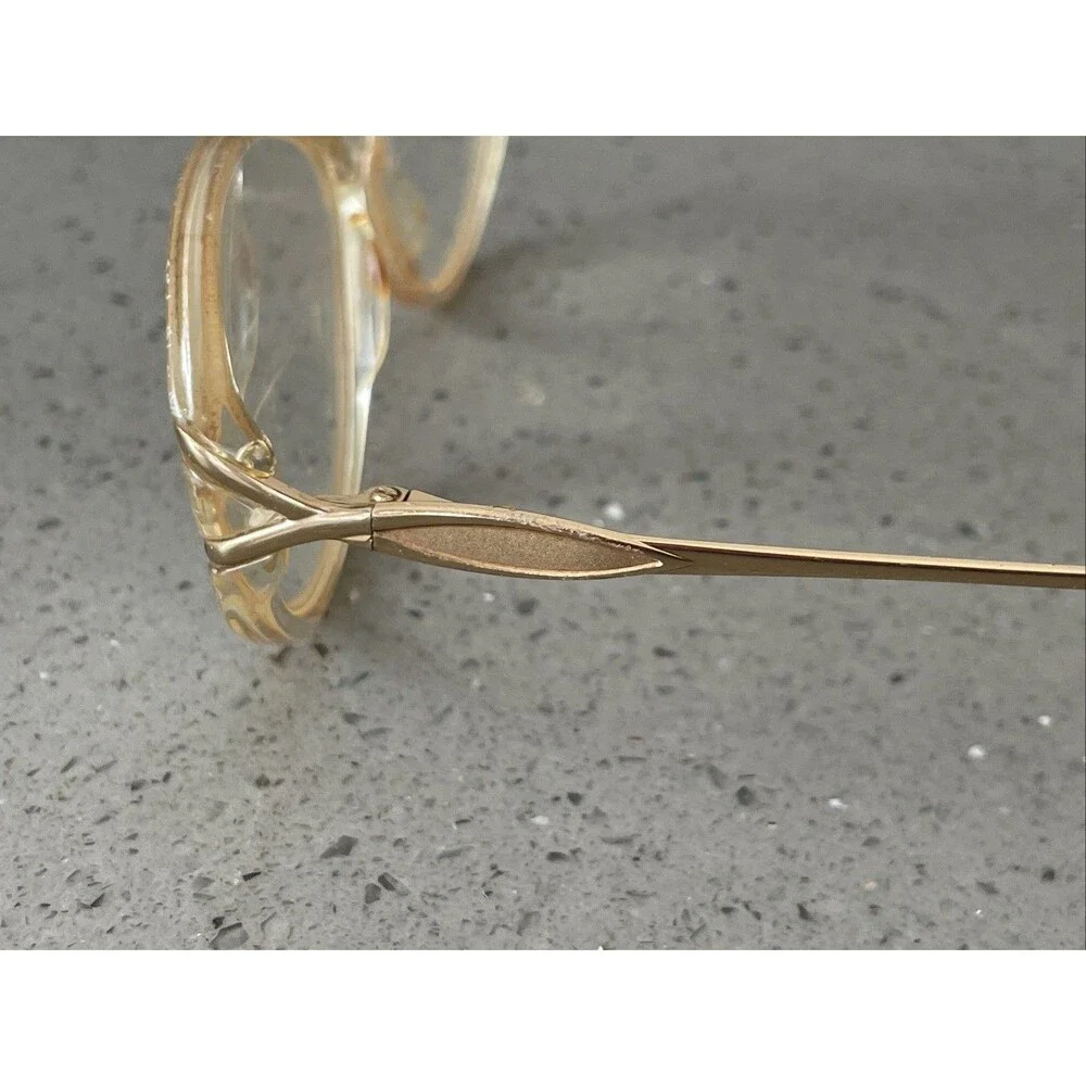 Luxottica Eyeglasses Frames ONLY LU4282 C123 Gold Clear Full Rim 55-15-135 Italy